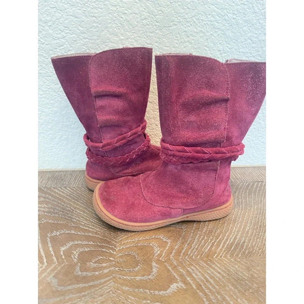 Livie & Luca Girls Shoes Boots Calliope Burgundy Shimmer Size 10